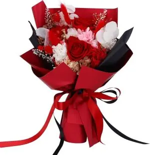 Forever Roses Bouquet for Decoration,Handcrafted Fresh Flower Bouquet,Preserved Bouquet of Flowers Gift